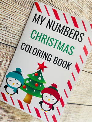 Christmas Numbers Coloring Book