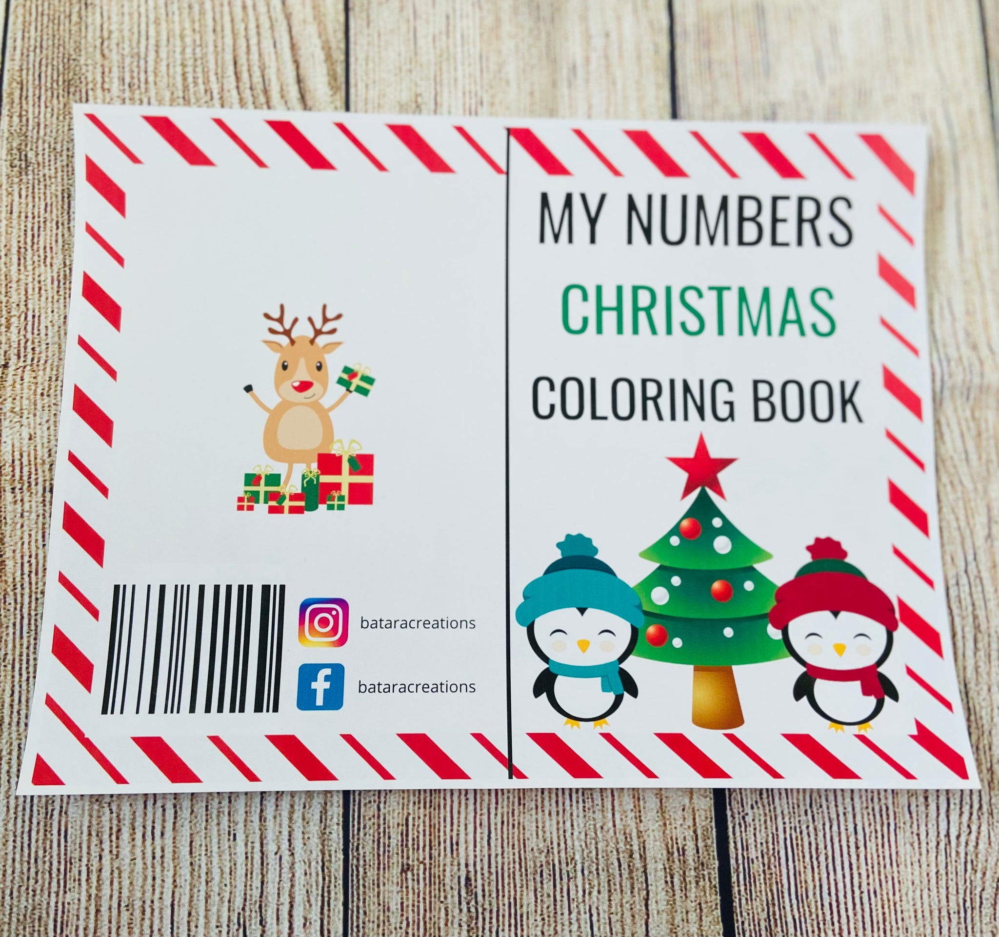 Christmas Numbers Coloring Book