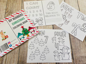 Christmas Numbers Coloring Book
